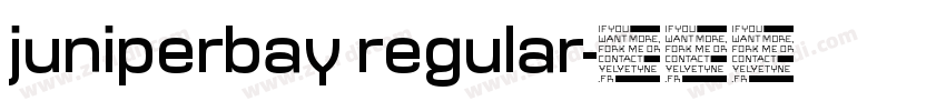 juniperbay regular字体转换